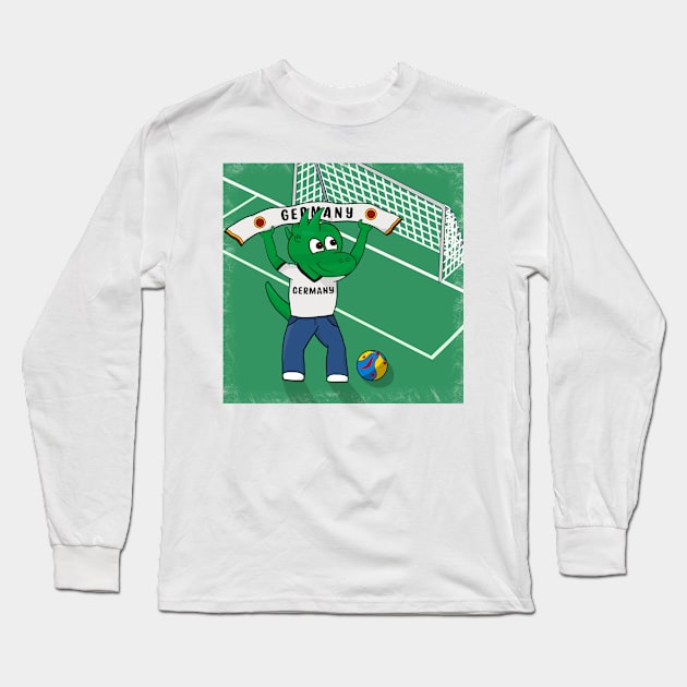 Dino Germany Football Fan Long Sleeve T-Shirt by SNCdesigns